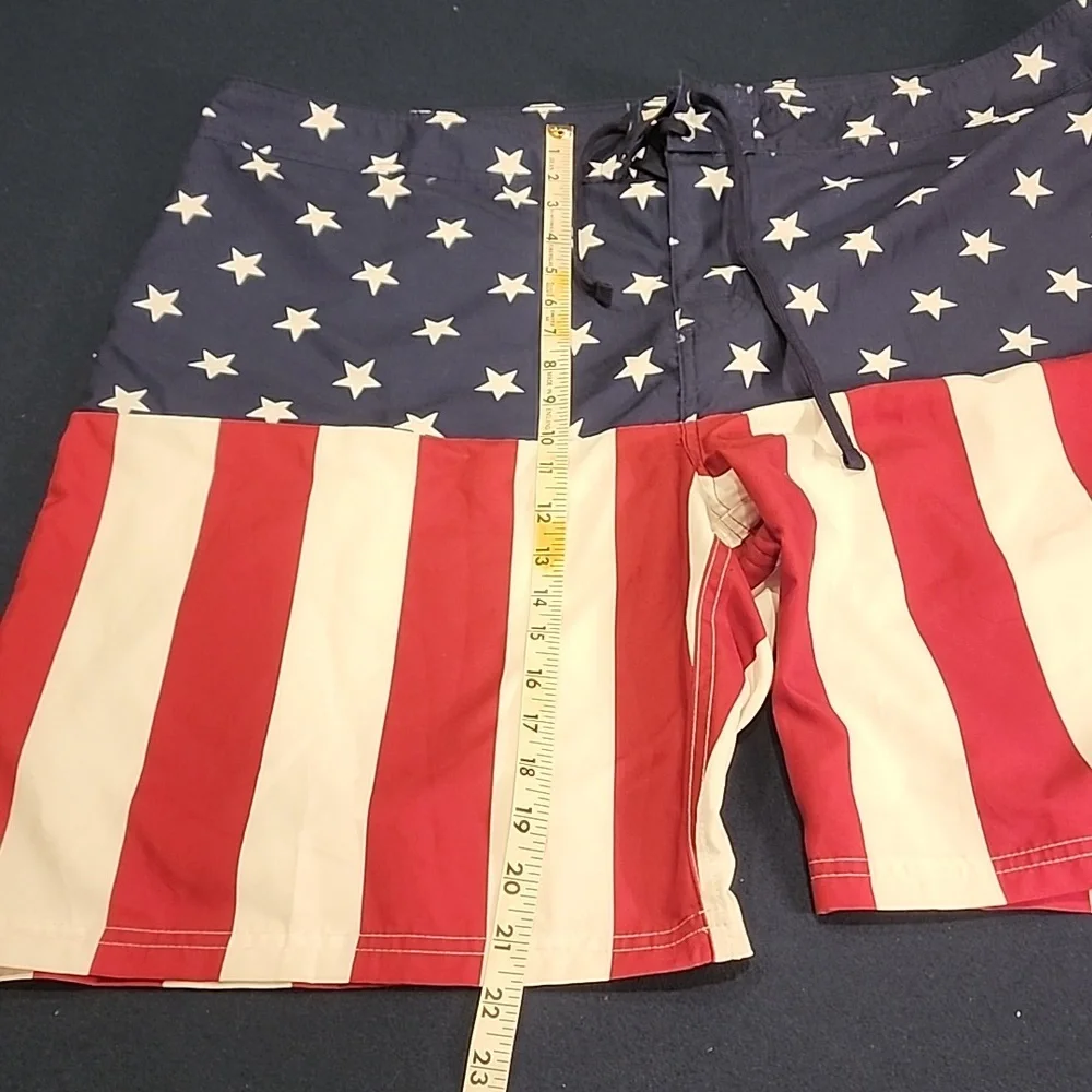 Mens American Legacy American Flag Swim Trunks Swimwear - Picture 5 of 6
